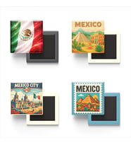 Buzdolap Magnetleri - Meksika Meksiko - Mexico - 4'lü Set Magneti