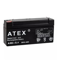 Atex 6 Volt 3.4 Amper Yatık Akü Bakımsız Kuru Akü 125x35x61 Mm