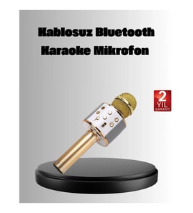 Mey İthalat® Kablosuz Karaoke Mikrofon USB AUX Destekli Parti ve Eğlence İçin