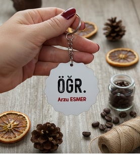 Kişiye Özel Minimal Öğretmen Anahtarlık Öğretmenler Günü Hediyesi