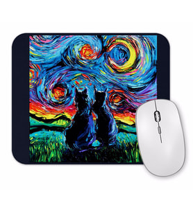 Cat Van Gogh's Cats Kedi Mouse Pad
