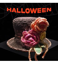 Halloween Gül Motifli Gotik Cadı Şakası
