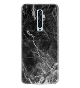 Oppo Reno 2Z 4 Lite 4 Pro 5 6 7 A31 Kılıf Desemli Silikon Kara Mermer 1375