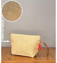 El Çantası Natural Jüt Dokulu Fermuarlı