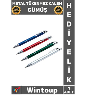 #Kalem Lüks Ofis Hediyelik Şık Ergonomik Dayanıklı Tasarım Profesyonel Metal Tükenmez Kalem Gümüş