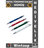 #Kalem Lüks Ofis Hediyelik Şık Ergonomik Dayanıklı Tasarım Profesyonel Metal Tükenmez Kalem Gümüş