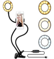Ring Light Youtuber Light Stüdyo Işığı Akrobat Selfie Led Masa Lambası 3 in 1 Set