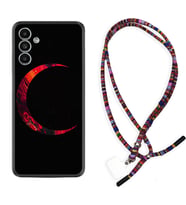 Samsung A23 A31 A32 A50 A51 A52 A53 A70 Kılıf Boyun Asklı Rasta Silikon Red Moons 1747