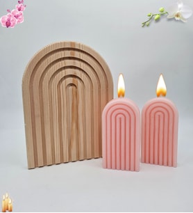Gökkuşağı Sunum Tahtası & Gökkuşağı Mum