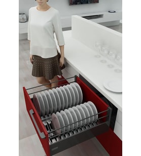 Çekmece Içi Tabaklık 27cmx48Cm, Antresit (3cm En Ve 6 Cm Boydan Kesilebilir)
