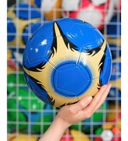 Parlak Futbol Topu Eğitim veya Maç Topu Dikişli Futbol Topu 5 Numara (Mavi)