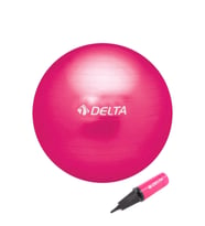 Delta 65 cm Deluxe 160 cm - 169 cm Boy Aralığında Olanlar İçin Uygun Fuşya Pilates Topu ve Pompa Set