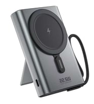 SHAZA 10.000 Mah 22.5W Magsafe Taşınabilir Standlı Şarj Cihazı Siyah
