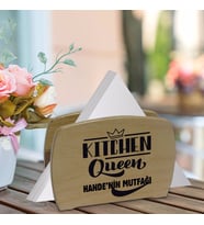 BK Gift Kişiye Özel İsimli Lüks Ahşap Peçetelik-6
