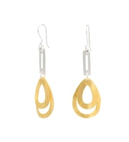 Sallantılı 925 Ayar Gümüş Modern Küpe 201021880