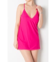 DANTELLİ GECELİK BAYAN (Neon Pembe)