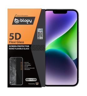 Blogy iPhone 14 Plus ile Uyumlu Flexi 5D Ekran Koruyucu (Şeffaf)