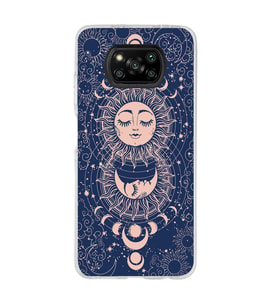 Poco X3 Pro / X3 NFC Uyumlu Güneş Tasarımlı Şeffaf Telefon Kılıfı