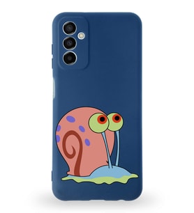Samsung Galaxy A04s Uyumlu Lansman Kılıf Altı Kapalı İçi Kadife  Salyangoz Gary Tasarımlı  Kapak (Şeffaf)