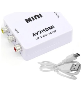 ALLY Av To HDMI Mini Switch Rca Composit Audio Video HDMI Görüntü Çevirici Full  - GLST3832-595 (Beyaz)