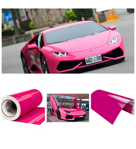 ESEMİZ PEMBE RENK Dayanıklı Araç Motor Mobilya Beyaz Eşya Kaplama Folyosu (126cm X 1 Metre)