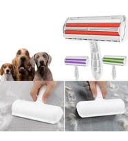 Kedi Köpek Tüy Toplayıcı Halı Yatak Elbise Kıl Toz Tüy Temizleyici 2 Yönlü Hazneli Gırgır (Beyaz - Kırmızı)