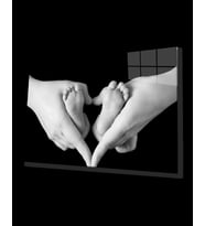 Anne Bebek Sevgi Cam Tablo  4mm Dayanıklı Temperli Cam Mother Baby Love Table (Çok Renkli)