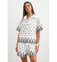 Etnik Nakışlı Mini Sarong Etek