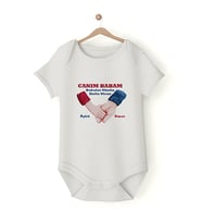 Babalar Gününe Özel Canım Babam Yazılı İsme Özel Bebek Zıbın (Krem)