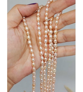 İnci Dizi Pembe Royal Quality 5*6mm (53340)