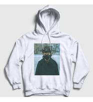 Presmono Unisex Beyaz Dj Techno I Hate Models Kapüşonlu Sweatshirt 553457tt