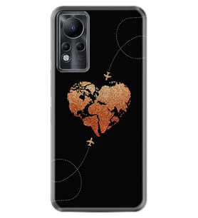 INFINIX Note 11 Pro Note 10 Hot 9 Play Kılıf Desemli Silikon Plane Heart 1721