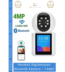 #GüvenlikKamerası Akıllı Ev 4MP Gece Görüşlü WiFi Hareket Sensörlü Bebek Uzaktan Erişim Güvenlik Kam