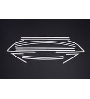 Ford Focus Uyumlu 3 Hatchback Krom Cam Çerçevesi 12 Parça 2011-2017 Arası