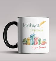 Kişiye Özel Edebiyat Öğretmeni Tasarım Siyah Renk Kupa Bardak 2 (Siyah)