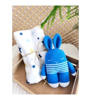 Müslin Battaniye ve Amigurumi Uyku Arkadaşı Seti