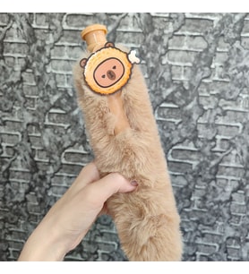 1 ADET 26 cm TÜYLÜ UZUN BOY JEL KALEM TÜKENMEZ JEL KALEM (Kahverengi)