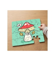 Dans Eden Sevimli Mantar Tasarımlı 24 Parça Ahşap Çocuk Puzzle MPK0705