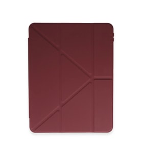 Apple İpad Pro 12.9 (2021) Kılıf Kalemlikli Mars Tablet Kılıfı - Mürdüm