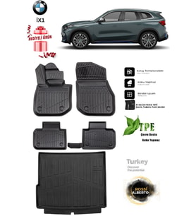 Bmw İx1 2024+ Araca Özel 3D Paspas Ve 3D Bagaj Havuzu