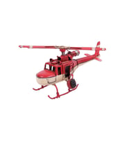 Helikopter Metal Vintage Dekoratif Masaüstü Biblo Hediyelik