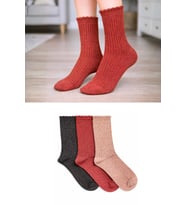 Orbis 3'lü Kadın Simli Fashion Ribli Çorap