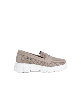 Mammamia D24YA-3910 Kadın Deri Casual Ayakkabı Gri