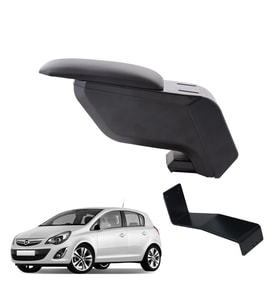 Opel Corsa D 2012 Delmesiz Çelik Ayaklı Siyah Kolçak Kol Dayama
