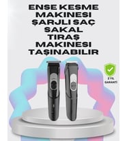 Taşınabilir Şarjlı Saç Sakal Tıraş Makinesi – 3 Taraklı, Sessiz ve Ergonomik