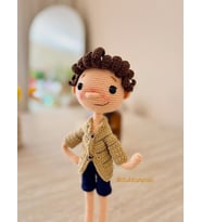 Luca animasyon dizisi karakteri. Amigurumi hediyelik oyuncak. Arkadaşa sevgiliye hediye