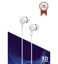 Torima H10 Mikrofonlu Stereo Kulakiçi Kablolu Kulaklık Beyaz