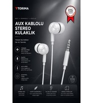 Torima Kablolu Kulaklık Jack Girişli Kulak İçi Kulaklık H10 Beyaz