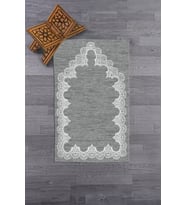 EVDEYA Dijital Baskılı Yıkanabilir Sade Şık Desen Namazlık Seccade 70x130 Cm, Seccade-14-gri, (Gri)