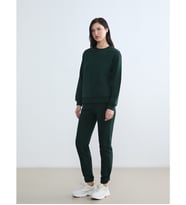 LCW EVERYDAY Yeşil Bisiklet Yaka Kadın Kalın Sweatshirt